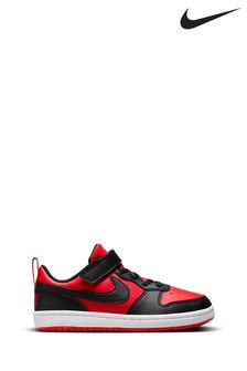 Nike Red/Black Court Borough Low Recraft Junior Trainers (D66633) | €55