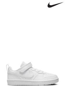 Biały - Dziecięce buty sportowe Nike Court Borough Low Recraft Junior Trampki (D66634) | 240 zł