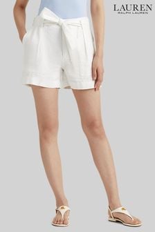 Lauren Ralph Lauren Daviana Soft Drape Linen Tie Waist Shorts (D66663) | €185