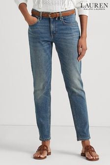 Lauren Ralph Lauren Mid Blue Relaxed Straight Taper Leg Jeans (D66665) | 501 zł