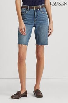 Lauren Ralph Lauren City Abgeschnittene Denim-Shorts, Blau (D66685) | 105 €