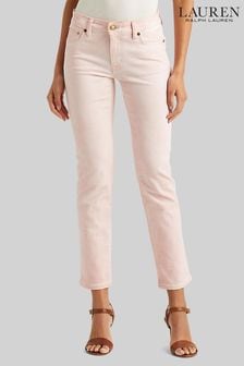 Lauren Ralph Lauren Pink Mid Rise Straight Leg Ankle Jeans (D66703) | €108