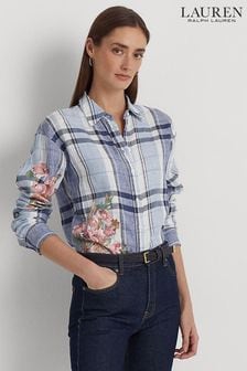 Lauren Ralph Lauren Blue Kotta Long Sleeve Check Shirt (D66707) | 596 zł
