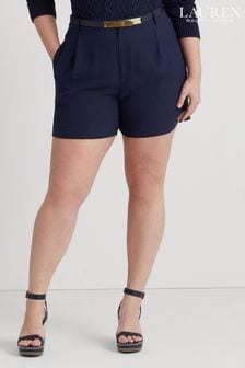 Shorts Lauren Ralph Lauren Curve en georgette bleu marine (D66712) | €76