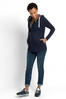 Granatowy - Bluza z kapturem Jojo Maman Bébé 3-w-1 ze wstawką z nosidełkiem dla niemowląt (D66883) | 270 zł