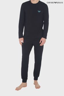 Emporio Armani Long Sleeve Black Pyjamas Set (D66960) | ₪ 535