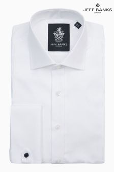 Jeff Banks白色半一字領禮服用襯衫 (D67154) | NT$3,030