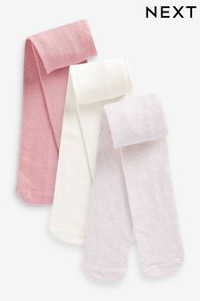 Pink/Neutral Baby Plain Tights 3 Packs (0mths-2yrs) (D67425) | EGP304