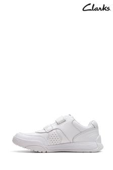 Clarks White Multi Fit  Kids  Cica Star Orb Trainers (D67456) | €51