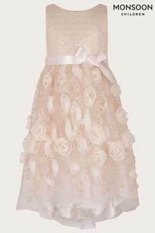 Złota sukienka Monsoon Ella z motywem róż 3d (D67480) | 421 zł - 481 zł