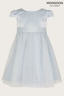 Gris - Robe fille Monsoon tulle à fleurs bébé (D67491) | €38 - €45