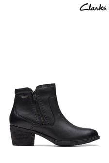 Clarks Black Clarks Wide Fit Leather Neva Western Boots (D68081) | €69