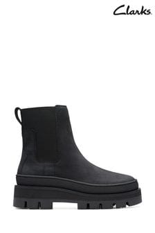 Clarks Black Nubuck Orianna2 Top Boots (D68112) | kr1,947