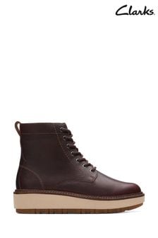 Clarks Brown Leather Orianna Lace Boots (D68142) | €85