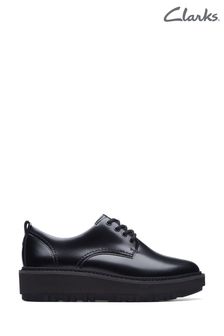 Clarks Black Leather Orianna Derby Shoes (D68156) | €114