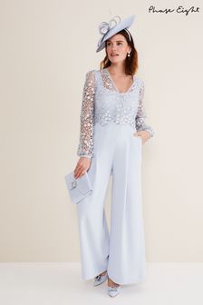 Phase Eight Blue Mariposa Lace Jumpsuit (D68415) | AED1,048