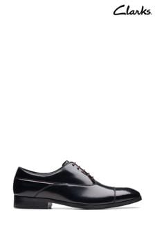 Clarks Black Leather Craft Clifton Go High Shine Oxford Shoes (D68473) | €137
