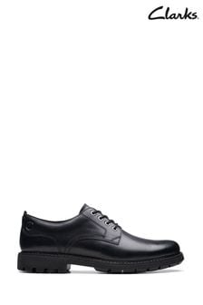 Clarks Black Leather Batcombe Tie Shoes (D68479) | €158