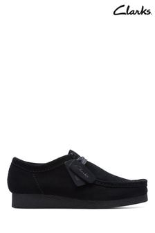 Clarks Black Suede Wallabee Evo Shoes (D68481) | €133