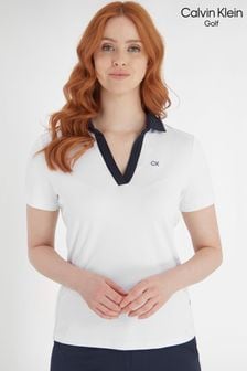 Calvin Klein Golf Canisteo White Polo Shirt (D68632) | €34