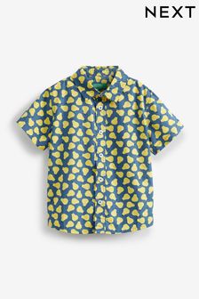 Benetton Hemd mit Birnen-Print, Blau (D68695) | 19 €