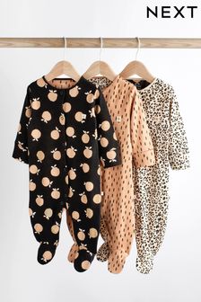 Monochrom - Gerippte Babyschlafanzüge, 3er-Pack (0-2yrs) (D68754) | 18 € - 19 €