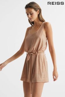 Reiss Nude Serena Embellished Sleeveless Playsuit (D68889) | SGD 739