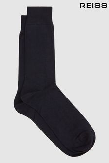 Reiss Navy Mari Mercerised Cotton Blend Sock (D68921) | €19