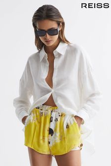 Reiss Yellow Odette Elasticated Waist Shorts (D68998) | €154