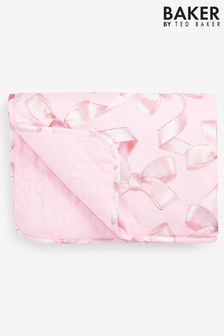 Baker by Ted Baker Baby Girls Pink Pretty All Over Bow Print Blanket (D69006) | $77