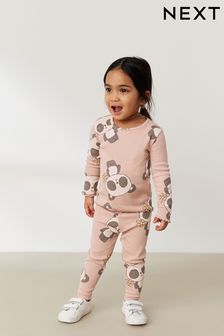 Cream Panda Top and Legging Set (3mths-7yrs) (D69010) | AED33 - AED47