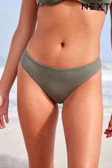 Khaki Green High Leg Bikini Bottoms (D69067) | AED56