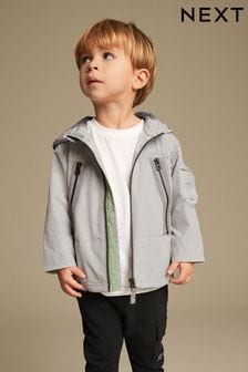 灰色 - 工作風防雨連帽厚夾克 (3個月至7歲) (D69217) | NT$980 - NT$1,150