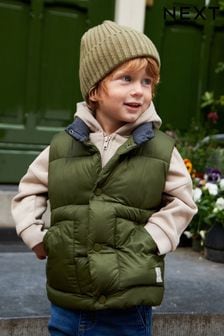 Khaki Green Padded Gilet (3mths-10yrs) (D69218) | 107 SAR - 143 SAR