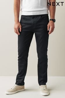 Black Coated Slim Premium Heavyweight Cotton Jeans (D69226) | €24