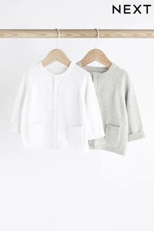 Grey/White Baby Knitted Cardigans 2 Packs (D69252) | 84 SAR - 95 SAR