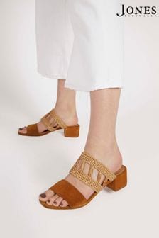 Jones Bootmaker Kimora Raffia Heeled Mule Black Sandals (D69264) | €118