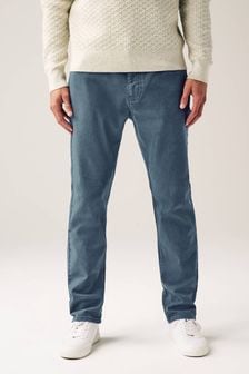 Niebieski - Dopasowany krój - Kolorowe jeansy ze stretchem (D69304) | 160 zł