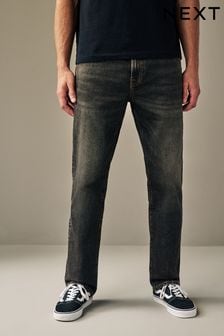 Коричневый оттенок - Прямой - Стретчевые джинсы в винтажном стиле (D69316) | €16