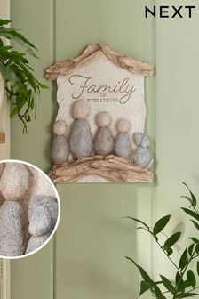 Grey Pebble Family Wall Art