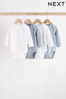 Blue Bear Baby Long Sleeve Bodysuits 4 Pack (D70138) | kr180 - kr210