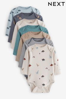 Blue Character Baby Long Sleeve Bodysuits 7 Pack (D70139) | SGD 37 - SGD 41