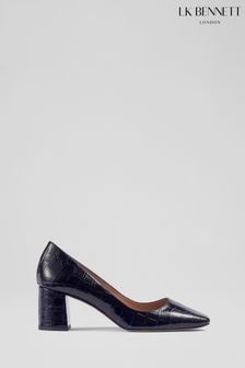 LK Bennett Sally Croc Effect Leather Courts