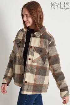 Kylie Teen Grey Check Shacket (D70345) | €30