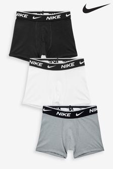 Czarne/szare/białe - Zestaw 3 par bokserek dziecięcych Nike (D70481) | 150 zł