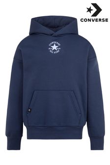 Marineblau - Converse Kapuzensweatshirt mit Logo (D70619) | 62 €