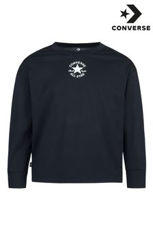 Noir - T-shirt à manches longues avec logo Converse (D70621) | €26