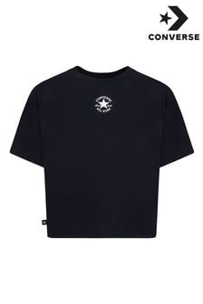 黑色 - Converse超大版型Chuck拼接方形T恤 (D70631) | NT$840