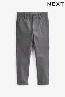 Tmavošedá - Strečové plátěné kalhoty (3-17 let) (D70657) | 380 Kč - 570 Kč
