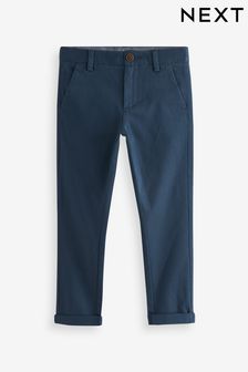 French Navy Blue - Stretch Chino Trousers (3-17yrs) (D70658) | DKK130 - DKK185